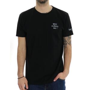 T-SHIRT WHY ALWAYS ME? SUPERCULTURE NERO